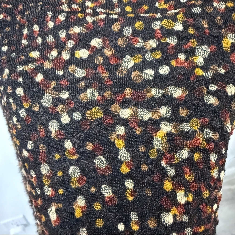 Allison Daley Tunic Blouse Earthtone Brown, Cream, Red Polka Dot 3/4 Sleeve - Picture 7 of 17